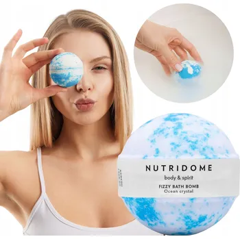 Koupelová do koupele ŠUMIVÁ modrá OCEAN CRYSTAL fizzy bath bomb Nutridome