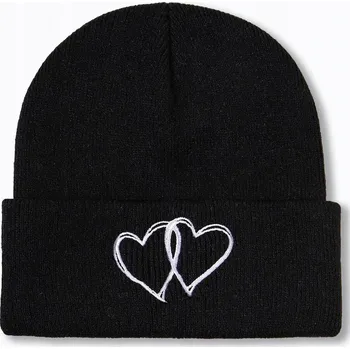 Pokrývka hlavy Čepice Hearts - Černá KP-12340