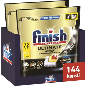 Tableta do myčky Finish Ultimate Plus All in 1 kapsle do myčky nádobí Lemon 144 ks