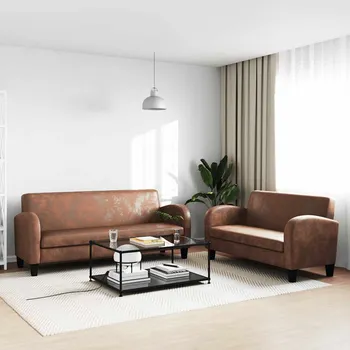 Sedací souprava Sedací souprava 2dílná umělý semiš hnědá IM_275226