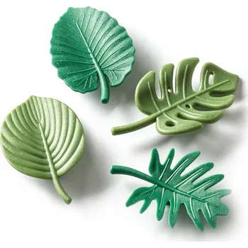 Vrták Magnety na ledničku LISTY 4 ks ozdoba vychytávka design poznámky kuchyně kancelář