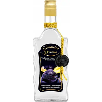 Láhev Zdobená láhev 500 ml na slivovici – motiv vlna