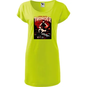 Dámské oblečení DOBRÝ TRIKO Dámské tričko/šaty Thunder cats Velikost: XS, Barva: Limetková