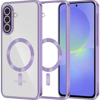 Pouzdro na mobilní telefon Kryt Samsung Galaxy A36 5G / A56 5G Techsuit Luxury Crystal MagSafe - fialový