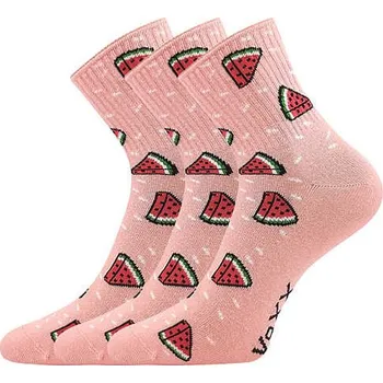 Dámské ponožky VOXX Ponožky dámské letní AGAPI s obrázky MELOUNŮ (3 páry) 35-38 118727