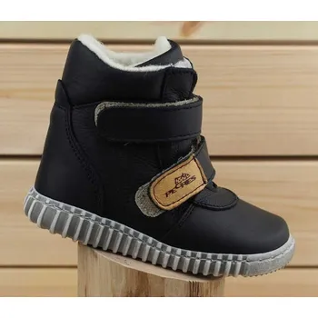 Dívčí zimní obuv Dětská zimní barefoot obuv PEGRES B 1706 24 Černá, Bílá, Hnědá