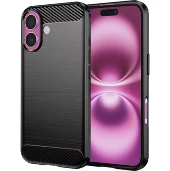 Pouzdro na mobilní telefon Kryt iPhone 16 Plus, Armored Carbon černý
