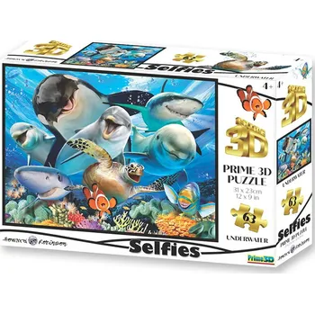 Puzzle PRIME 3D PUZZLE - Selfie pod vodou 63 dílků