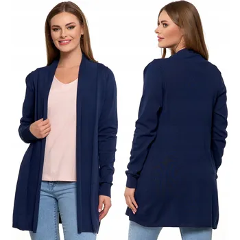 Dámský svetr DLOUHÝ DÁMSKÝ KARDIGAN ELEGANTNÍ SVETR KLASICKÝ PŘEHOZ MORAJ S/M