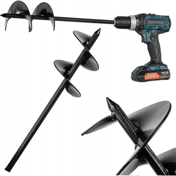 Vrták VRTÁK ZAHRADNÍ PŮDNÍ VRTÁK VRTÁK PRO VRTÁNÍ DÍR DO ZEMĚ ŠROUBOVÁKEM/VRTAČKOU 8/31