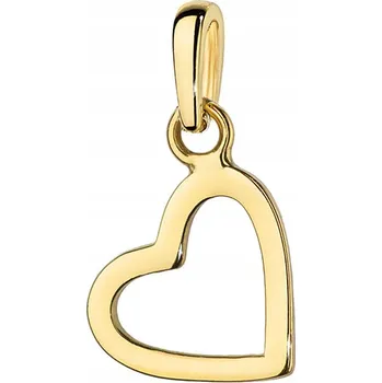 Přívěsek ZLATÝ PŘÍVĚSEK KRÁSNÉ SRDÍČKO ryzost 585