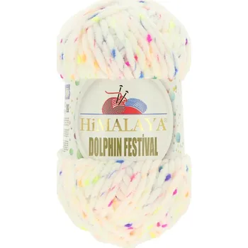 Příze Himalaya Dolphin Festival 81101 bílo neonová
