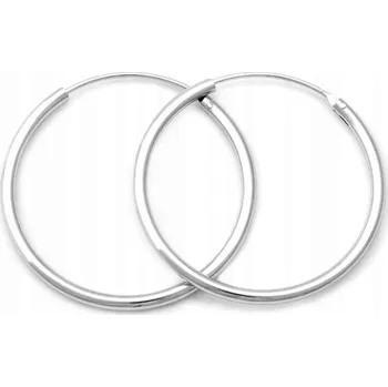 Náušnice Beneto Elegantní kruhové náušnice ze stříbra AGUC351/N - 4 cm