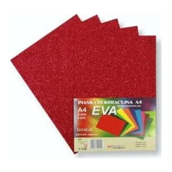 Pianka brokatowa A4 Eva malinowa biodegrad. 5szt