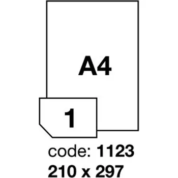 Papír Rayfilm R0119.1123A samolepící A4 210x297mm bílé lesklé laser 100 listů