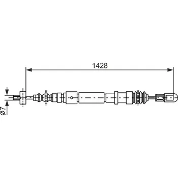 Lanko parkovací brzdy Brzdové Lanko; Parkovací Brzda BOSCH (1987477353)