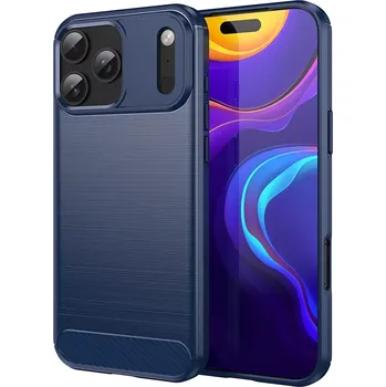 Pouzdro na mobilní telefon Kryt iPhone 17 Pro Max, Armored Carbon modrý
