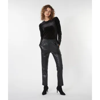 Dámské tričko Top Esqualo 5701 černý sametový s kovovým puntíkem Velikost: 34