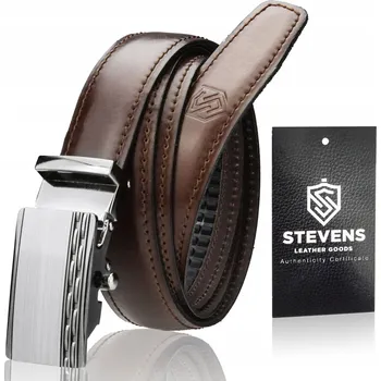 Opasek KOŽENÝ PÁSEK KE KALHOTÁM AUTOMATICKÝ STEVENS 90cm 5B Q1