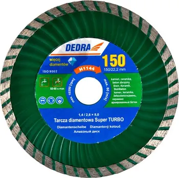 Řezný kotouč Dedra Diamantový řezný kotouč Super Turbo 125/22,2 mm H1143