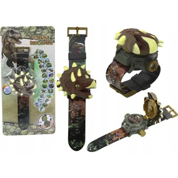 Figurka Hodinky s projektorem 3D Dinosaurus Triceratops 22 cm x 5 cm x 3 cm