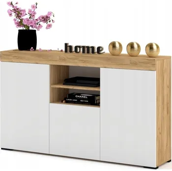 Komoda Komoda Krak Meble 135 x 33,8 x 90 cm dub craft zlatá matná