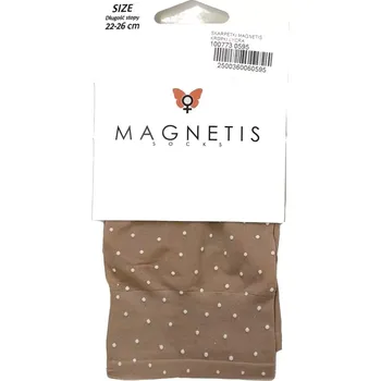 Pánské ponožky Ponožky Magnetis Kropki Lycra 20 den černo-růžová Univerzální