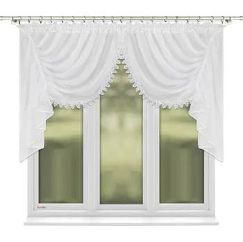 Záclona BytoTex LG11/3 Bílá 300x120 cm