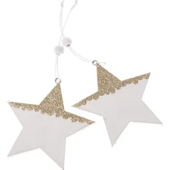 Vánoce Závěsná dekorace Hvězda 2ks
