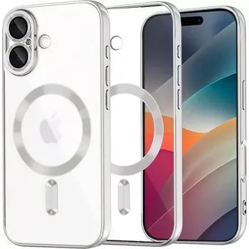 Pouzdro na mobilní telefon Kryt iPhone 17 Techsuit Luxury Crystal MagSafe - stříbrný