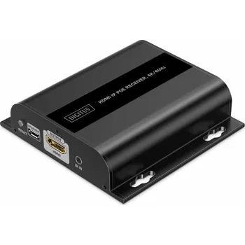 Video kabel Digitus HDMI IP PoE Receiver, HDMI Verlängerung (schwarz, 4K/60Hz)