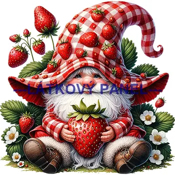 Látkový panel - Skřítek jahodový - AVS-022 Velikost: 45x45cm, Materiál: Kočárkovina