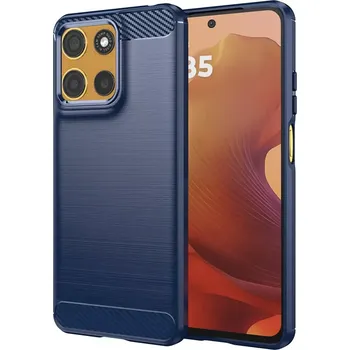 Pouzdro na mobilní telefon Kryt Motorola Moto G15 / G15 Power, Armored Carbon modrý