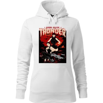 Dámská mikina DOBRÝ TRIKO Dámská mikina s potiskem Thunder cats Velikost dámské mikiny: L, Barva: Bílá