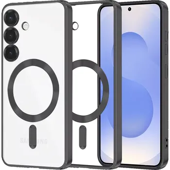 Pouzdro na mobilní telefon Kryt Samsung Galaxy S25 Techsuit Luxury Crystal MagSafe - černý