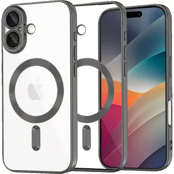 Pouzdro na mobilní telefon Kryt iPhone 17 Techsuit Luxury Crystal MagSafe - černý