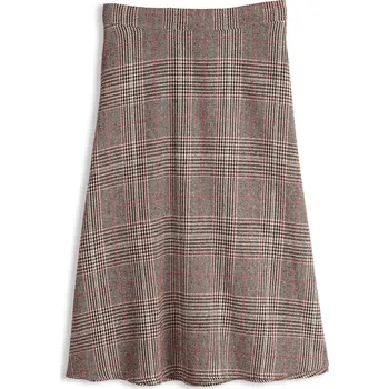 Dámská sukně GATE Midi károvaná sukně 34 625-0600/28 Hnědá 34