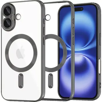 Pouzdro na mobilní telefon Kryt iPhone 16 Techsuit Luxury Crystal MagSafe - černý