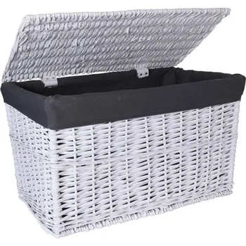 Koš na prádlo Úložný košík bílý / šedý 105 l