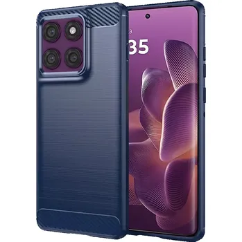 Pouzdro na mobilní telefon Kryt Motorola EDGE 60 Pro, Armored Carbon modrý