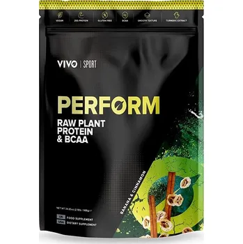 Protein Vivo Life Perform Banán a skořice - RAW vegan protein & BCAA (988 g)