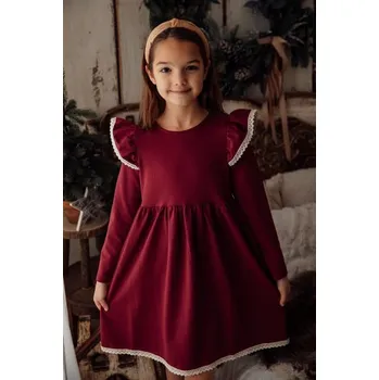 Dívčí šaty Dívčí slavnostní Lily Grey - vínové - 128