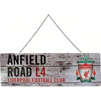 Plechová cedule Liverpool FC Plechová cedule Liverpool FC, šedá, 40x18cm