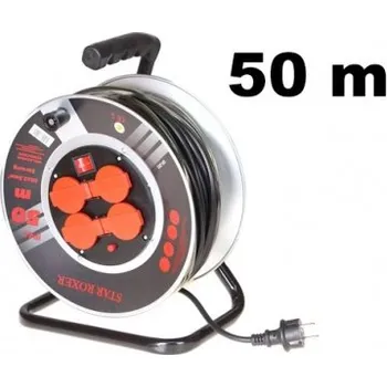 Napájecí kabel Prodlužovací kabel na bubnu 50 m černý 2,5mm