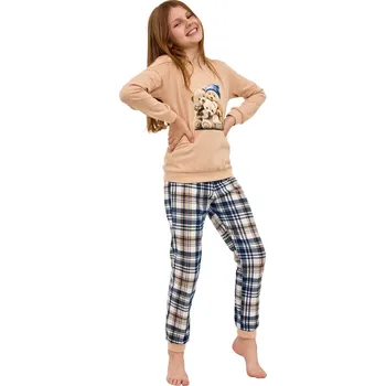 Pánské pyžamo Dívčí pyžamo 592/187 Bears - CORNETTE Béžová 146/152