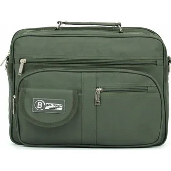 Pánská taška do práce A4 Bellugio tmavě zelená