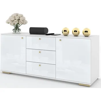 Komoda Komoda Krak Meble 150 x 40 x 64 cm bílý lesk