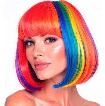 Karnevalová paruka DUHOVÁ PARUKA BOB S OFINOU NA SILVESTRA, ROZLUČKA SE SVOBODOU