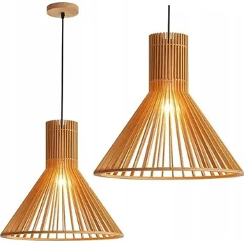Designová moderní stropní svítidlo LED dřevěná ve stylu BOHO, série GAIA