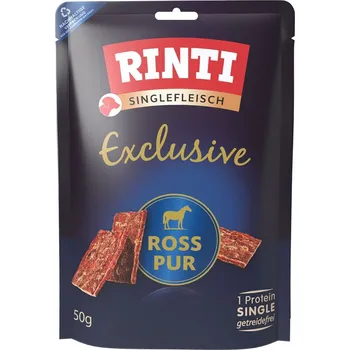 Pamlsek pro psa Rinti Singlefleisch Exclusive Snack, Čisté koňské maso 12 x 50 g
